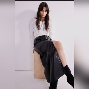 NWT-H&M Divided Vegan Midi Skirt